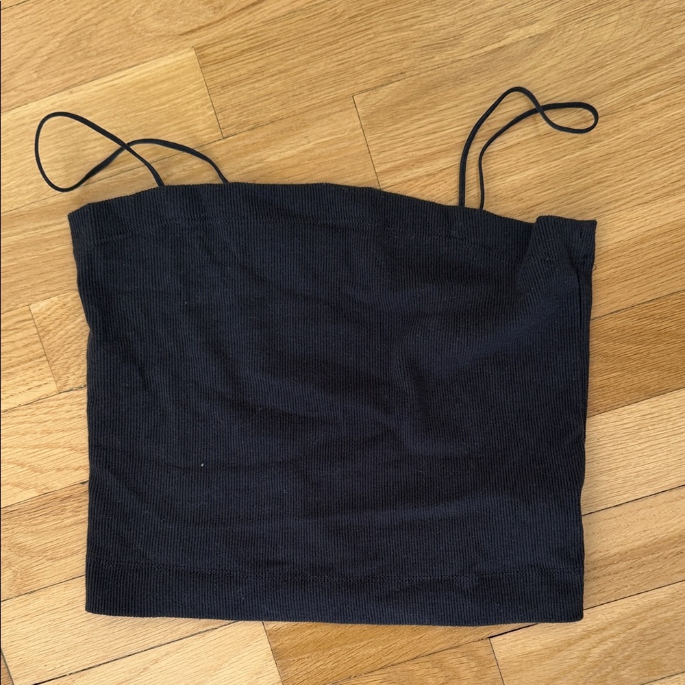 American Eagle Charcoal Ribbed Top